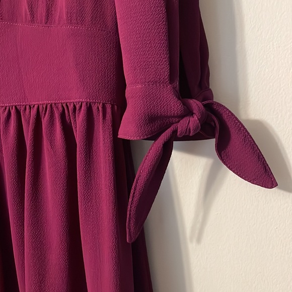 Paolino Button-Up 3/4 Tie-Sleeves Maxi Dress. - Picture 3 of 10